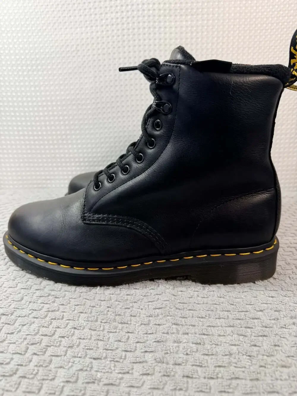 Dr. Martens 1460 Pascal WarmWair Black Leather Lace Up Boots